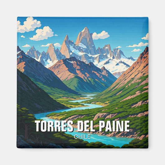 Aimant Torres Del Paine Chili (Devant)