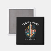 Aimant Torrey Pines Beach California Men Women Surfing  (Recto/Verso)