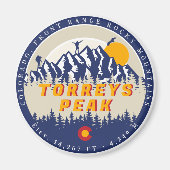 Aimant Torreys Peak Colorado Fourtins 14ers Souvenir (Devant)