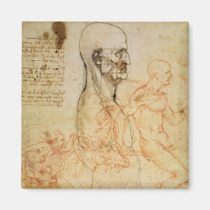 Aimant Torse d'un homme dans le profil, le chef carré