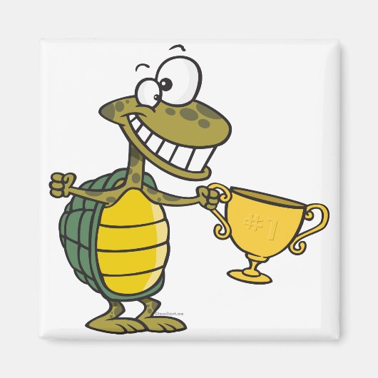 Aimant tortue championne (Devant)