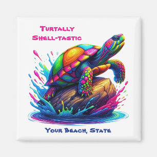 Aimant Tortue colorée