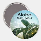 Aimant Tortue de mer Aloha Maui (Recto/Verso)