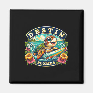 Aimant Tortue de mer mignonne de Destin Floride en surf
