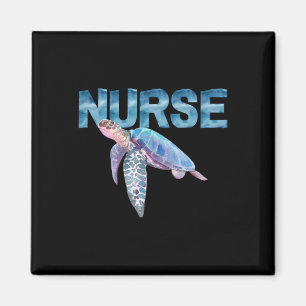 Aimant Tortue de mer Nursing Life en aquarelle Nicu Nurse