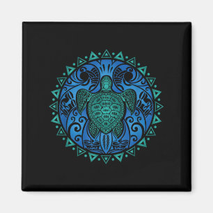 Aimant Tortue de mer Tribal Hawaïen Hawaii Tortues Amant