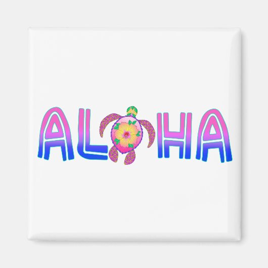 Aimant Tortue de mer tropicale d'Aloha Hawaiian (Devant)