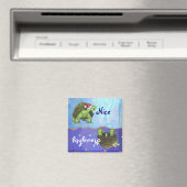 Aimant Tortue de Noël sous les étoiles (In Situ (Lave-vaisselle))