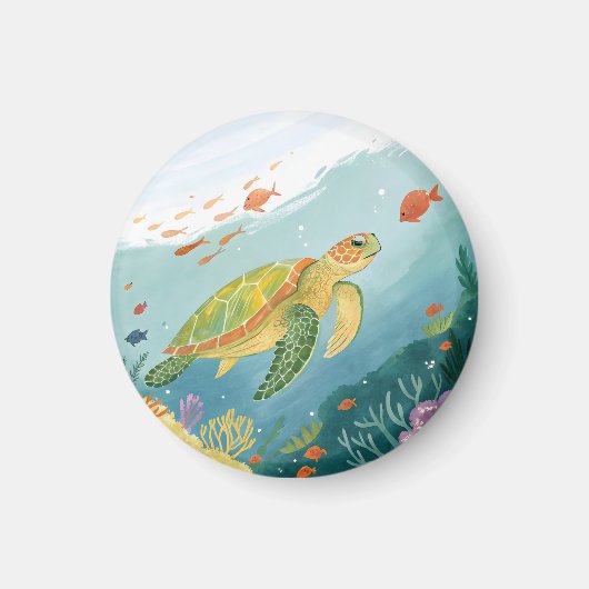Aimant Tortue de peinture (Devant)