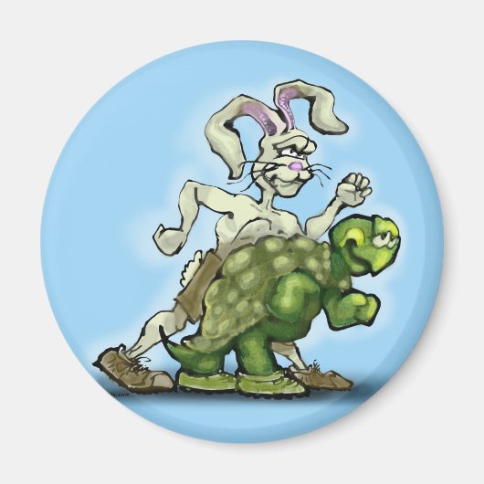 Aimant Tortue et lièvre (Devant)