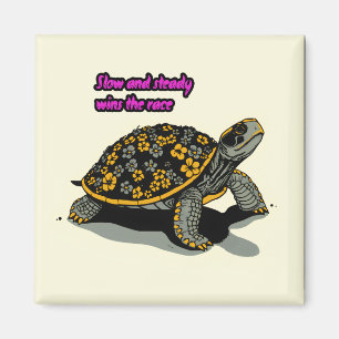 Aimant Tortue florale
