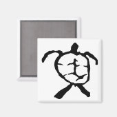 Aimant Tortue hawaïenne - noir (Recto/Verso)