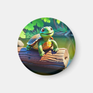 Aimant Tortue Heureuse