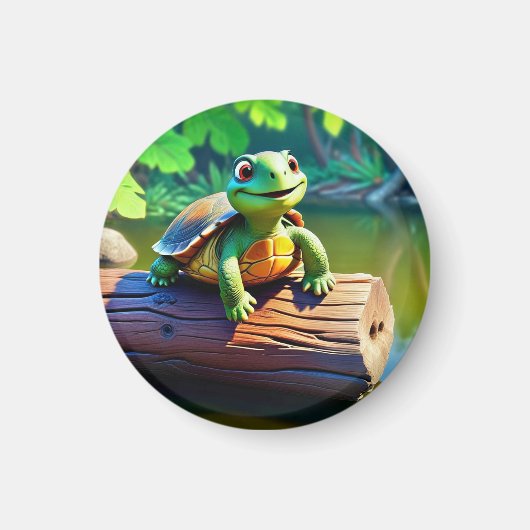 Aimant Tortue Heureuse (Devant)