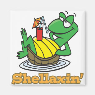 Aimant tortue mignonne chillaxin shellaxin détente chill