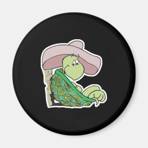 Aimant tortue mignonne portant un sombrero