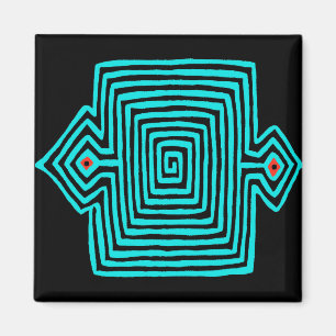 Aimant Tortue Mola Panama - Noir Bleu