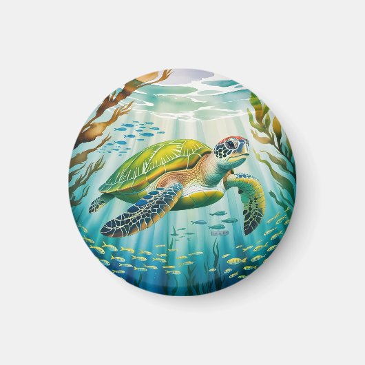Aimant Tortue peinte (Devant)