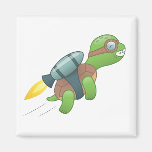 Aimant Tortue volante avec un sac