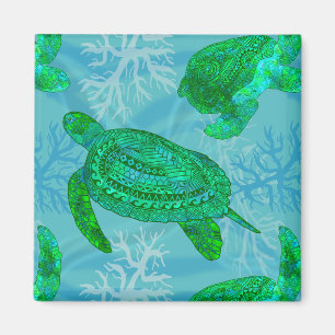 Aimant Tortues tribales