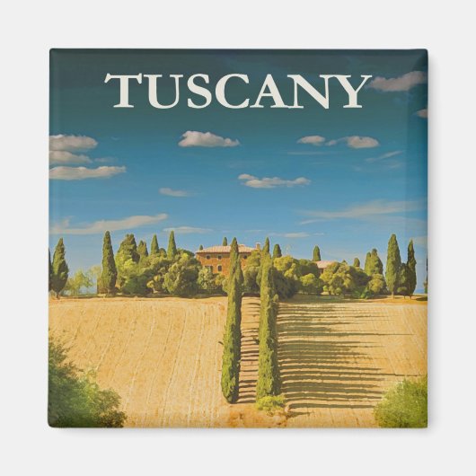 Aimant Toscane Achat d'affiche de voyage (Devant)