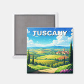 Aimant Toscane Italie Campagne (Recto/Verso)