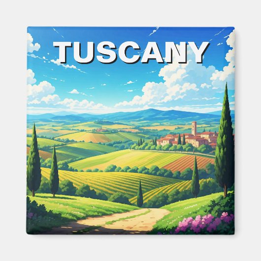 Aimant Toscane Italie Campagne (Devant)