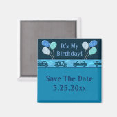 Aimant Total Birthday Boy in Blue Date de sauvegarde (Recto/Verso)