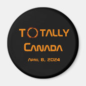 Aimant Total Canada 2024 Éclipse solaire (Devant)
