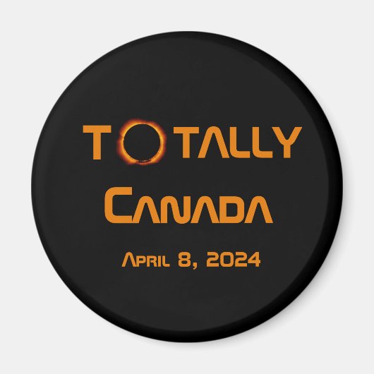 Aimant Total Canada 2024 Éclipse solaire (Devant)