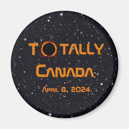 Aimant Total Canada 2024 Éclipse solaire (Devant)