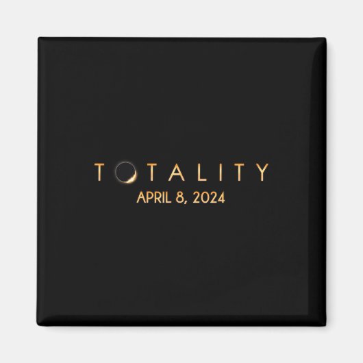 Aimant Total Éclipse solaire 04 08 2024 Totalité (Devant)