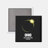 Aimant Total Éclipse solaire 2024 04.08.24 Ohio (Recto/Verso)