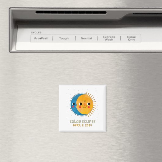 Aimant Total Éclipse Solaire 2024 Mignons Éclipse Solaire (In Situ (Lave-vaisselle))