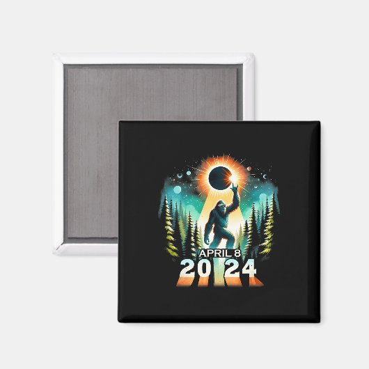 Aimant Total Éclipse Solaire 8 avril Éclipse Solaire 2024 (Recto/Verso)