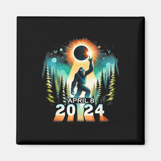 Aimant Total Éclipse Solaire 8 avril Éclipse Solaire 2024 (Devant)