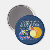 Aimant Total Éclipse Solaire Août 21 2017 Amusant América (Recto/Verso)