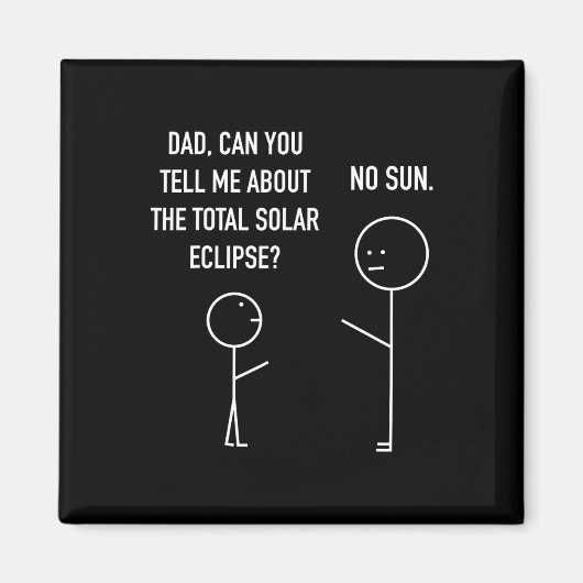 Aimant Total Éclipse Solaire Figure Astrologie Humour J (Devant)