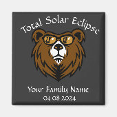 Aimant Total Éclipse Solaire Personnaliser (Devant)