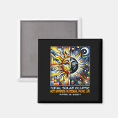 Aimant Total Éclipse Solaire Sources Chaudes Ar Arkansas (Recto/Verso)