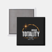 Aimant Total Eclipse Solaire Texas - Total Eclipse 2024 (Recto/Verso)