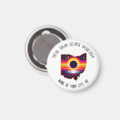 Aimant Total Solaire Eclipse 0408 2024 Ohio Custom City (Recto/Verso)