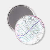 Aimant Total Solaire Eclipse 2024 Global Path (Recto/Verso)