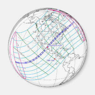 Aimant Total Solaire Eclipse 2024 Global Path