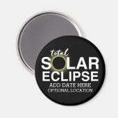Aimant Total Solaire Eclipse - 2024 ou date personnalisée (Recto/Verso)
