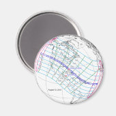 Aimant Total Solaire Eclipse 2045 Global Path (Recto/Verso)