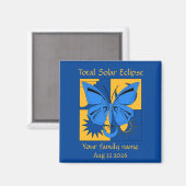 Aimant Total Solaire Eclipse Butterfly Custom (Recto/Verso)