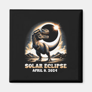 Aimant Total Solaire Eclipse Dinosaur Dino T-rex 8 avril