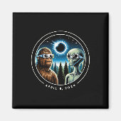 Aimant Total Solaire Eclipse Funny Bigfoot Alien Avril Da (Devant)