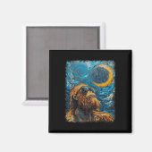 Aimant Total Solaire Eclipse Van Gogh Starry Art de nuit (Recto/Verso)